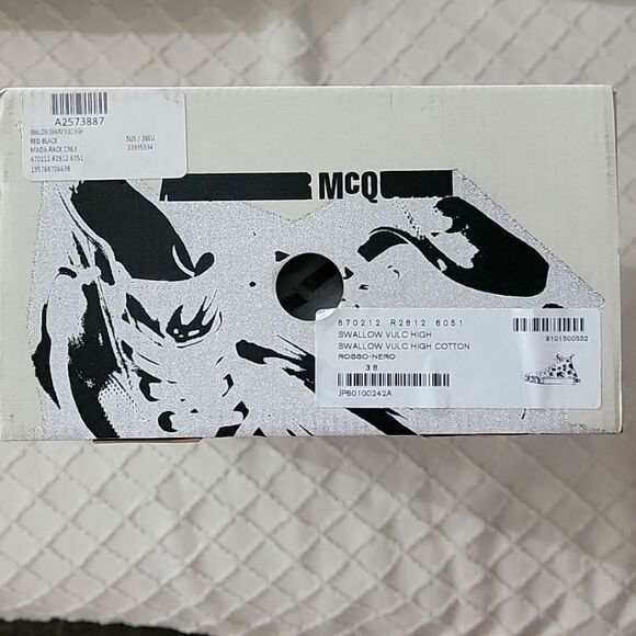 MCQ By Alexander McQueen Swarm Swallow Vulcanized High Top UNISEX Authentic - Picture 10 of 14